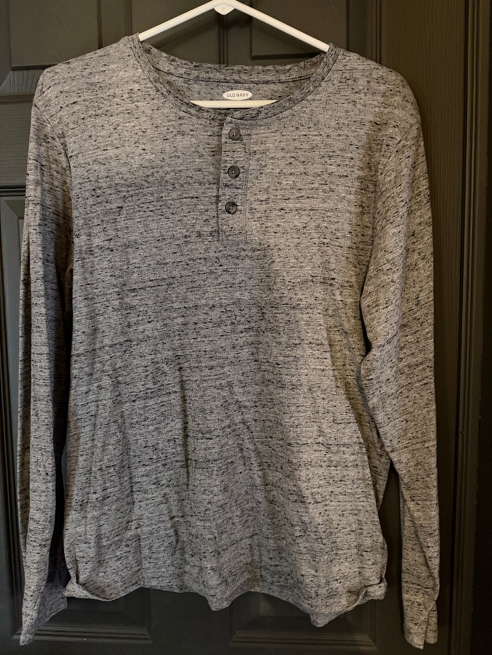 Old Navy Men’s Long-Sleeve Heather Gray Henley